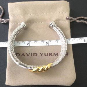 David Yurman 5mm Gold X Cable Bracelet